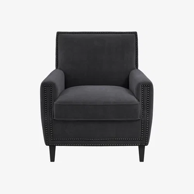 Dunelm Atticus Linen Blend Armchair Black
