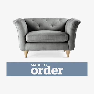 Dunelm Jaipur Snuggle Chair Brushed Plain Fabric Brushed Plain Graphite