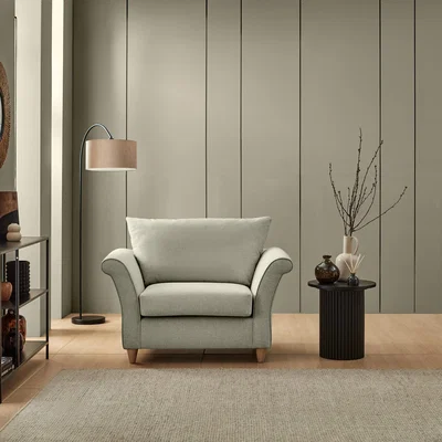 Dunelm Dixie Armchair, Soft Texture Fabric Soft Green