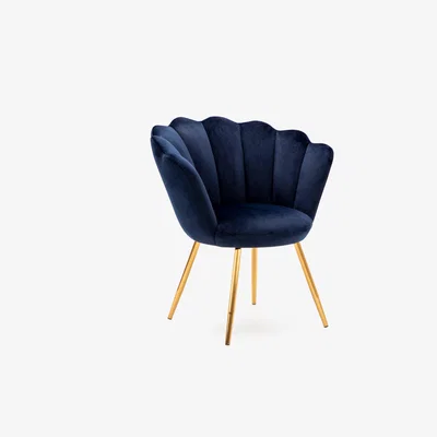 Dunelm Vivian Velvet Cocktail Chair - Ink Blue
