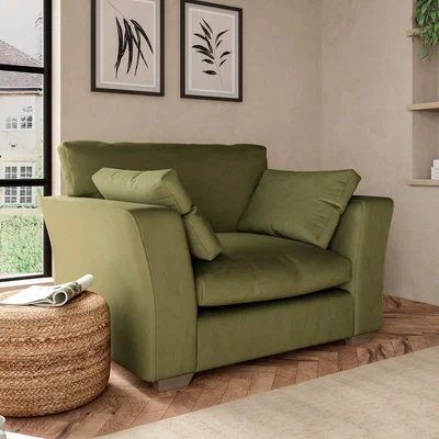 Dunelm Blakeney Luxury Velvet Snuggle Chair Luxury Velvet Olive