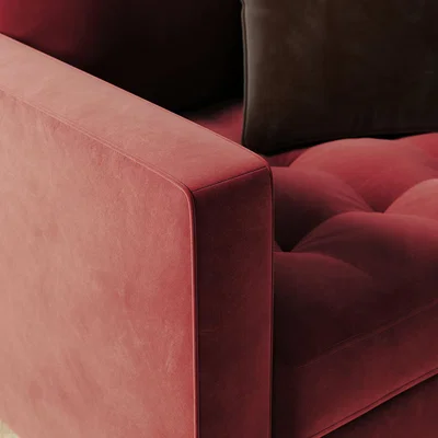 Dunelm Zoe Velvet Armchair Mulberry