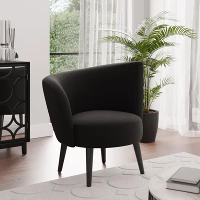 Dunelm Ophelia Velour Chair Black