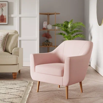 Dunelm Eddie Fabric Tub Armchair Blush