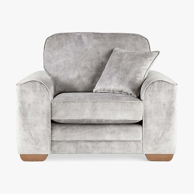 Dunelm Morello Armchair Slub Velvet Slub Velvet Cement