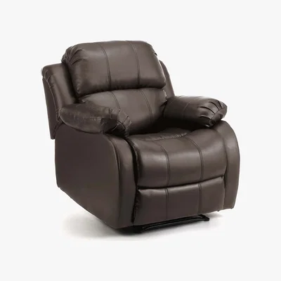 Dunelm Anton Bonded Leather Reclining Leather Armchair Brown