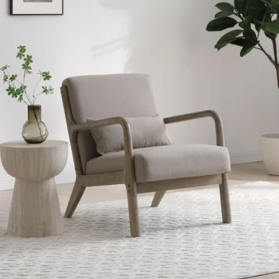 Dunelm Return - Khali Oatmeal Linen Occasional Chair