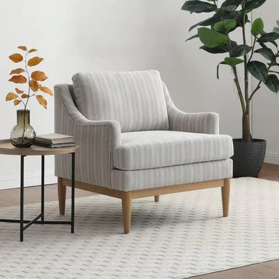 Dunelm Zella Natural Striped Chenille Occasional Chair