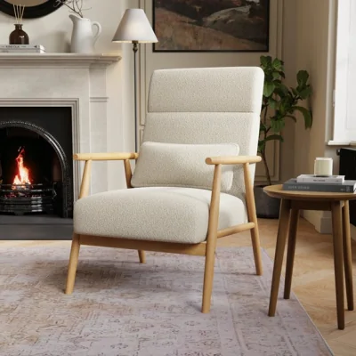 Dunelm Alpine Boucle High Back Spindle Chair