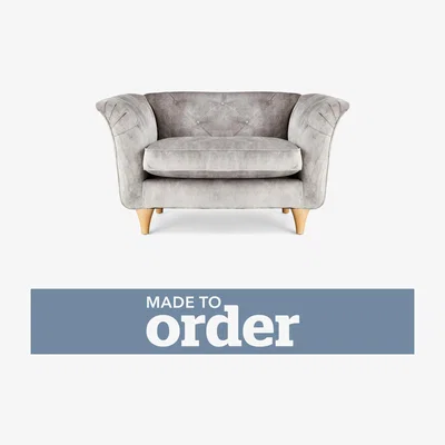 Dunelm Jaipur Snuggle Chair Slub Velvet Slub Velvet Cement