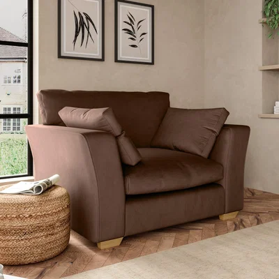 Dunelm Blakeney Luxury Velvet Snuggle Chair Luxury Velvet Pinecone