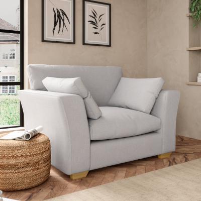 Dunelm Blakeney Textured Weave Snuggle Chair Textured Weave Silver
