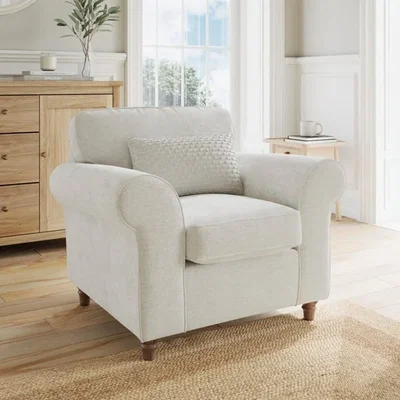 Dunelm Flori Chenille Soft Texture Armchair