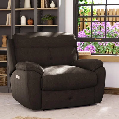 Dunelm Abbotsbury Power Recliner Snuggle Sofa Honeycomb Chenille Coco