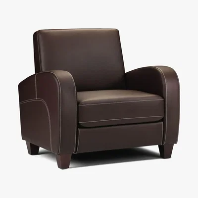 Dunelm Vivo Faux Leather Armchair - Brown Brown