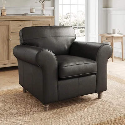 Dunelm Flori Vintage Leather Armchair