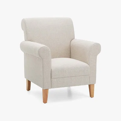 Dunelm Valencia Herringbone Armchair Natural