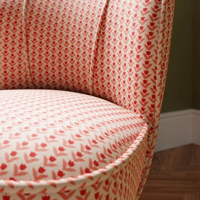 Dunelm Elsie Tulip Print Cocktail Chair Tulip Print Pink