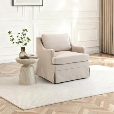 Dunelm Zella Loose Cover Look Flatweave Accent Chair