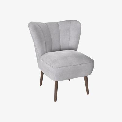 Dunelm Abby Chenille Cocktail Chair - Silver Silver