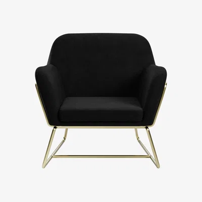 Dunelm Charles Velvet Armchair Black