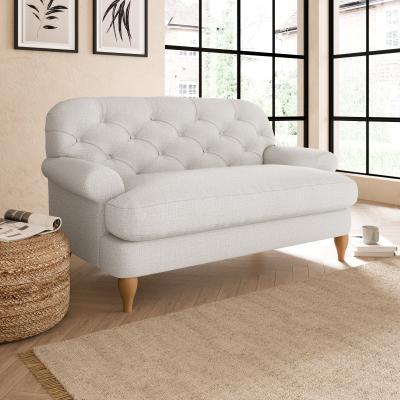 Dunelm Canterbury Textured Weave Snuggle Chair Textured Weave Sandstone