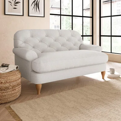 Dunelm Canterbury Textured Weave Snuggle Chair Textured Weave Sandstone
