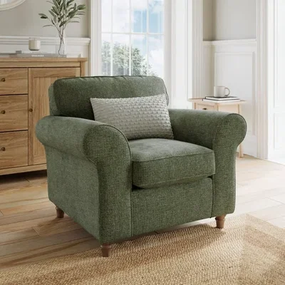 Dunelm Flori Chenille Soft Texture Armchair