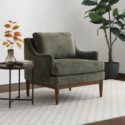 Dunelm Return - Zella Olive Chenille Occasional Chair