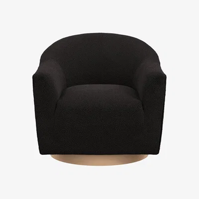 Dunelm Daphne Boucle Swivel Chair Black