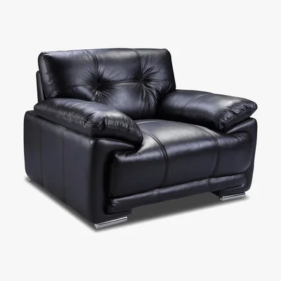 Dunelm Plaza Faux Leather Armchair Black