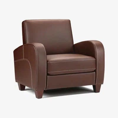 Dunelm Vivo Faux Leather Chair Brown