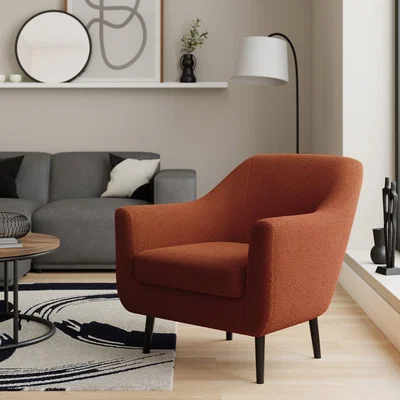 Dunelm Eddie Sherpa Tub Armchair Orange