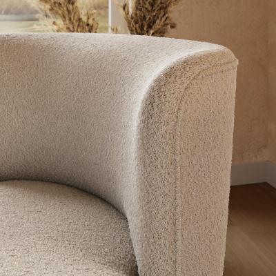 Dunelm Modern Curves Boucle Occasional Chair Tonal Boucle Natural