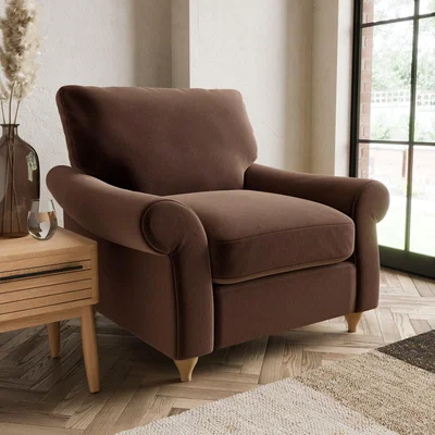 Dunelm Salisbury Luxury Velvet Armchair Luxury Velvet Pinecone
