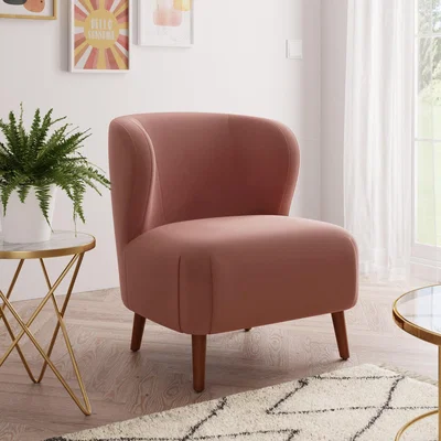 Dunelm Ava Blush Velvet Chair Blush