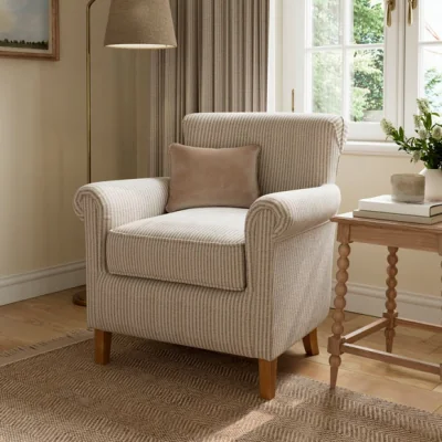 Dunelm Alba Churchgate Herringbone Stripe Armchair
