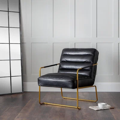 Dunelm Giorgio Faux Leather Chair Black
