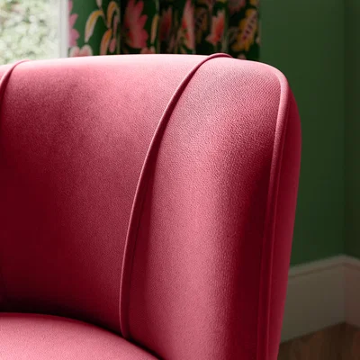 Dunelm Elsie Velvet Cocktail Chair Rhubarb