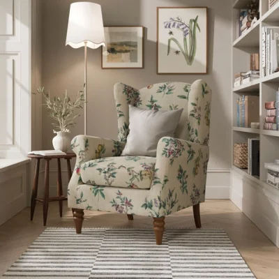 Dunelm Charnwood Botanical Orchard Print Scroll Armchair