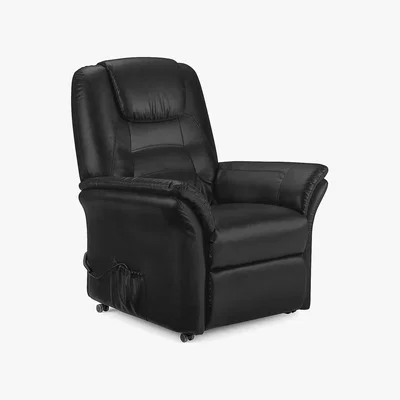Dunelm Riva Black Riser Recliner Armchair - Black Black