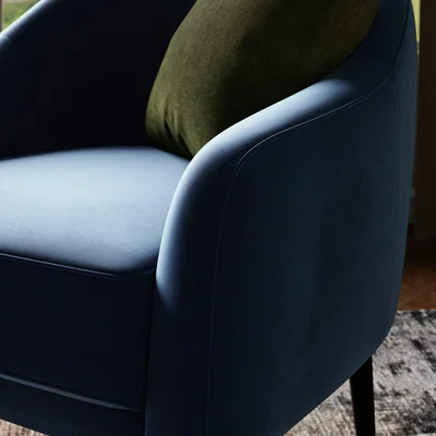 Dunelm Kaspar Velvet Tub Chair