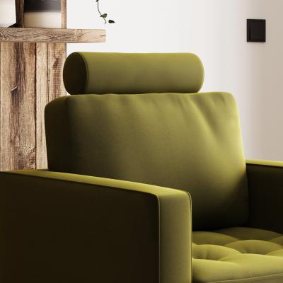 Dunelm Zoe Velvet Headrest Olive (Green)