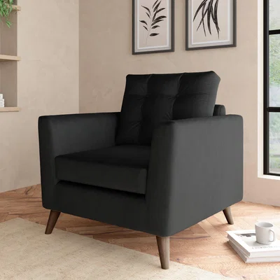 Dunelm Lewes Luxury Velvet Snuggle Chair Luxury Velvet Black
