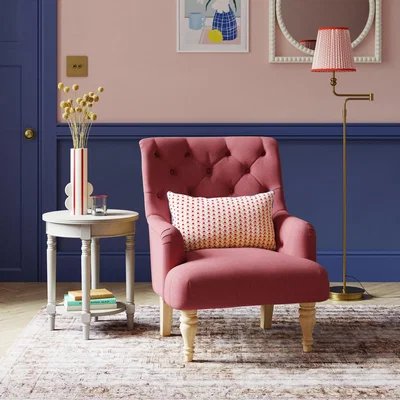 Dunelm Arianna Flatweave Chair Rhubarb