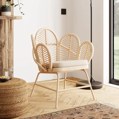 Dunelm Flower Rattan Chair Natural