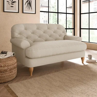 Dunelm Canterbury Textured Weave Snuggle Chair Textured Weave Honey