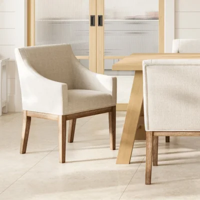 Dunelm Piper Dining Chair, Faux Linen