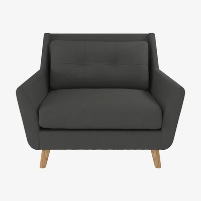 Dunelm Halston Fabric Snuggle Chair Black