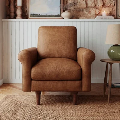 Dunelm Maeve Faux Leather Compact Armchair